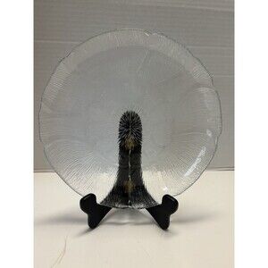 Arcoroc Crocus France Fleur Clear Glass Dinner Plate 10 5/8"